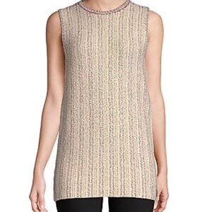 Theory Meenaly Speckle Boucle Sweater Tank Top - Petite, XS